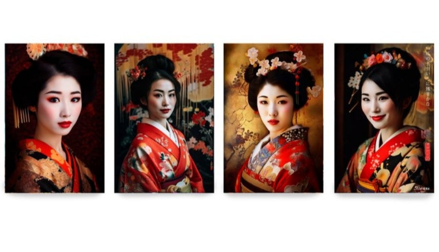 KSAVERA • Japanese Geisha DS0273 • C-Print Digital Glossy Kodak • 4 Original Image Collection