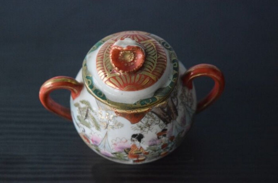 Early 20th Century Japanese Ceramic Tea Server Set - Ships Insured