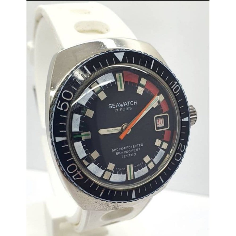 SEAWATCH Diver EB 8800 1960's Chromed Wristwatch Vintage Collectors Watch