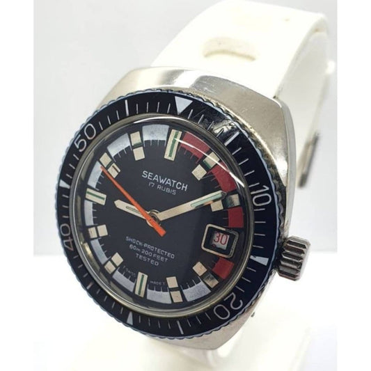 SEAWATCH Diver EB 8800 1960's Chromed Wristwatch Vintage Collectors Watch