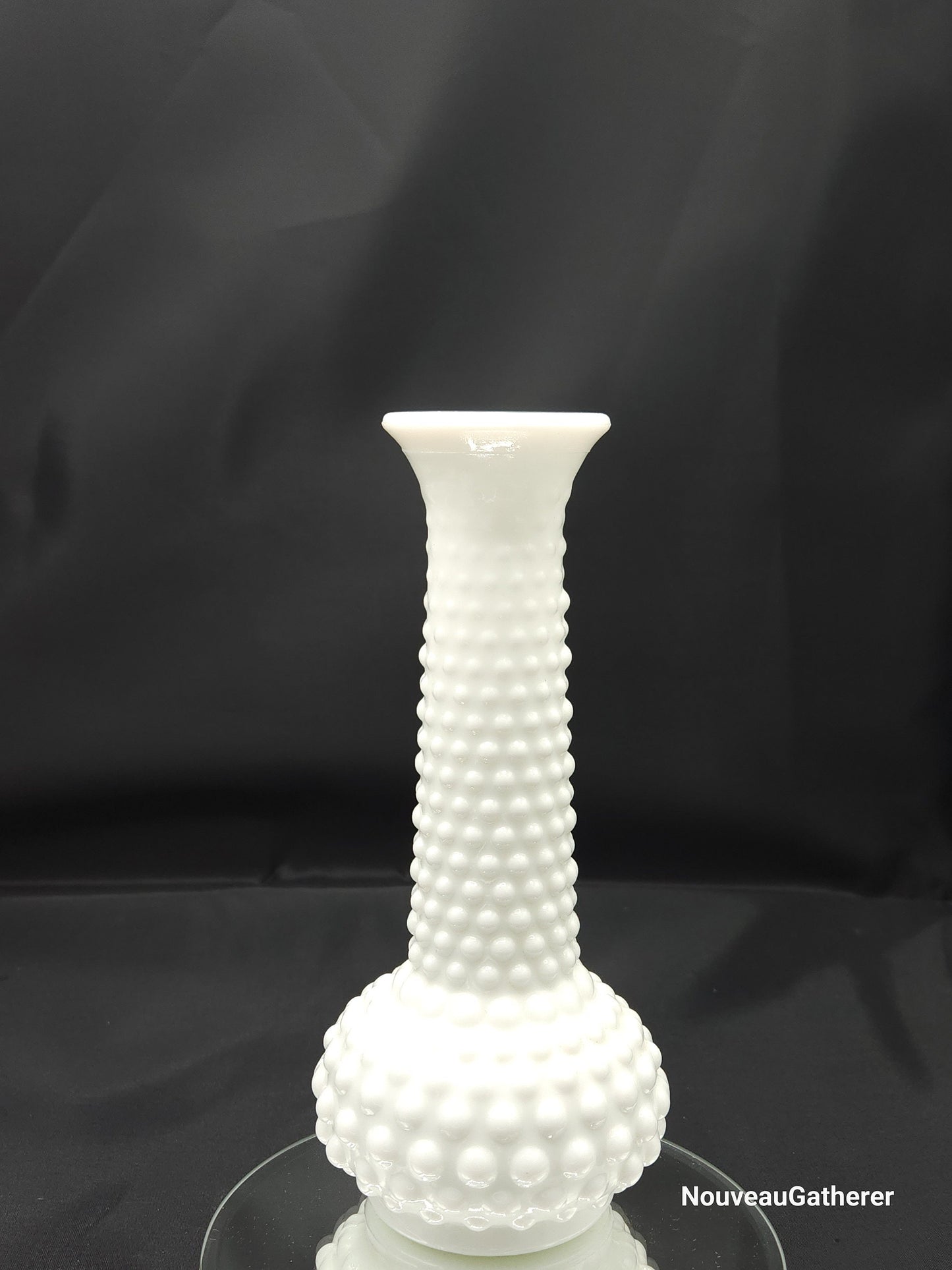 EO Brody Vintage 1950's White Glass Vase