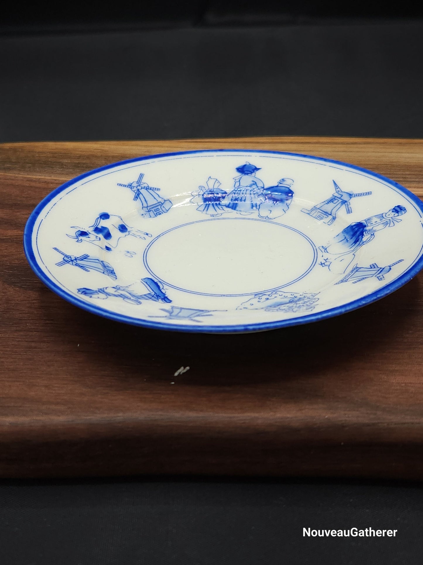 Antique Porcelain Holland Dish Blue