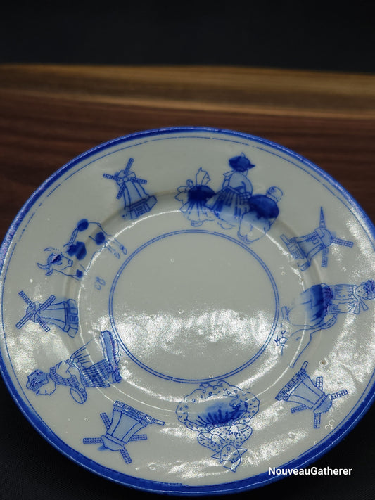Antique Porcelain Holland Dish Blue