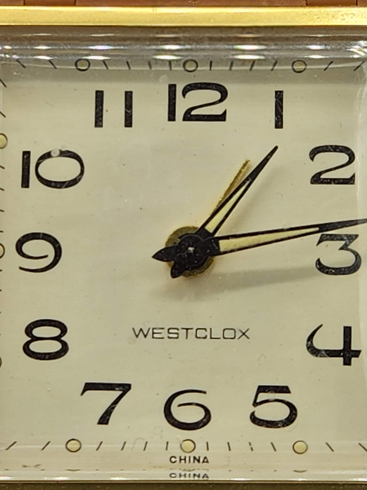 Vintage Travel Alarm Clock West lox Art Deco - video w alarm running