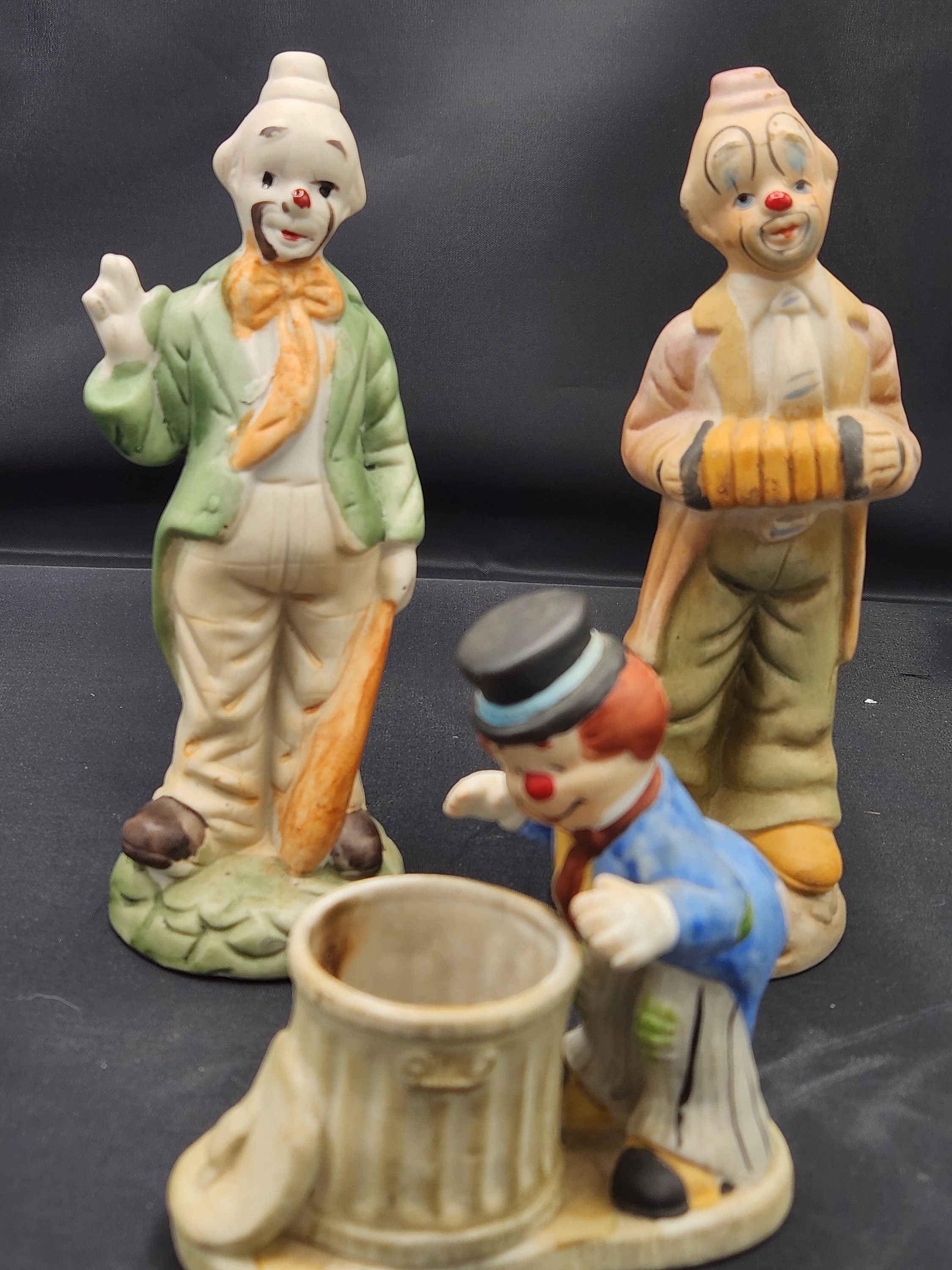 porcelain clown figurines